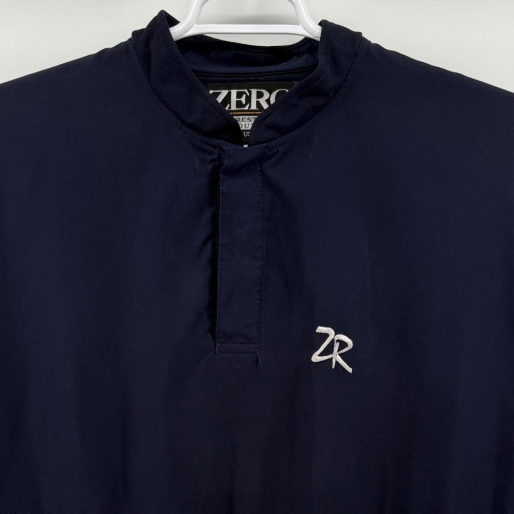 Zero Restriction Mens Navy Blue Golf Vest Lightweight Windbreaker Mock Neck L
